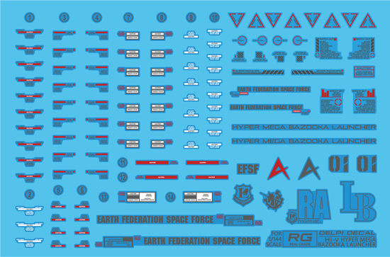 RG Hyper Mega Bazooka Launcher (Water Decal) (Multiple Options)