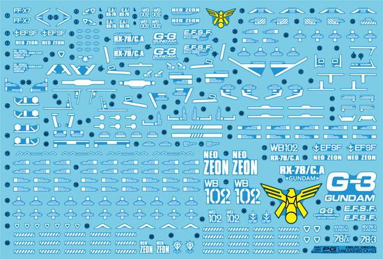 PG Unleashed Casval+G3 (Water Decal)
