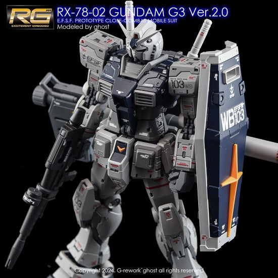 G-REWORK - [RG] RX-78-02 Gundam G3 Ver 2.0 (Water Decal)
