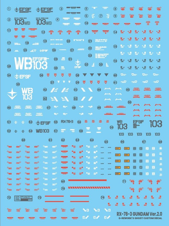 G-REWORK - [RG] RX-78-02 Gundam G3 Ver 2.0 (Water Decal)