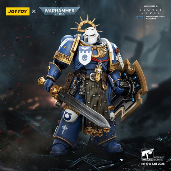 JoyToy WH40K Ultramarines Torvald with Power Sword, Stormshield and Bolt Pistol
