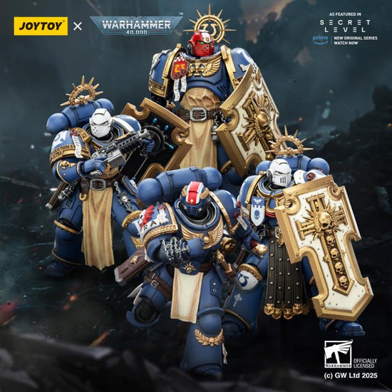 JoyToy WH40K Ultramarines Torvald with Power Sword, Stormshield and Bolt Pistol