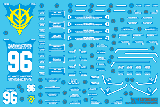 HG Psycho Zaku Thunderbolt (Manual) (Water Decal)