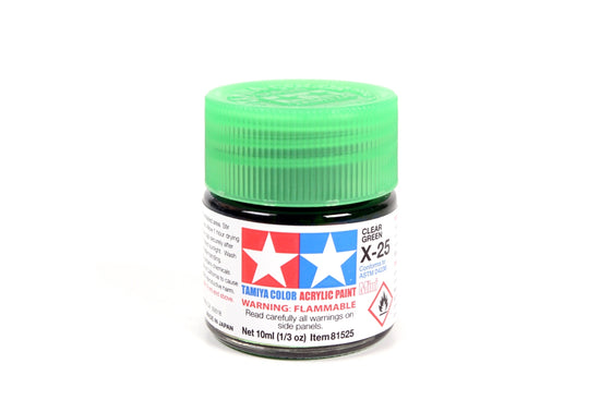 Acrylic Mini X-25 Clear Green (10ml)