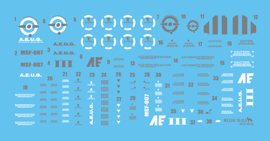 RE/100 Gundam Mk-III (Water Decal)
