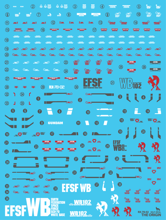 MG RX-78-2 The Origin (Water Decal)