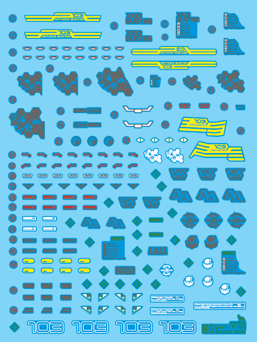 MG Buster Gundam (Water Decal)
