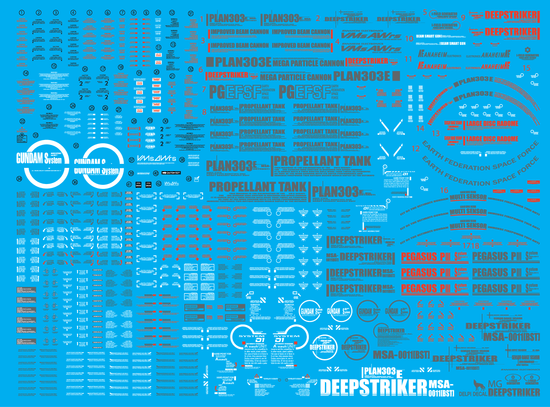 MG Plan303E Deep Striker (Water Decal) (Red)