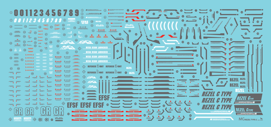 MG ReZEL Type-C [Defenser A+B Unit] (Water Decal)
