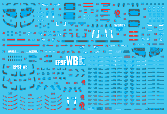 MG RX-78-2 First 3.0 (Water Decal)