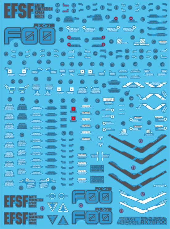 1/48 RX-78F00 [Bust Model] [Type: Normal] (Water Decal)