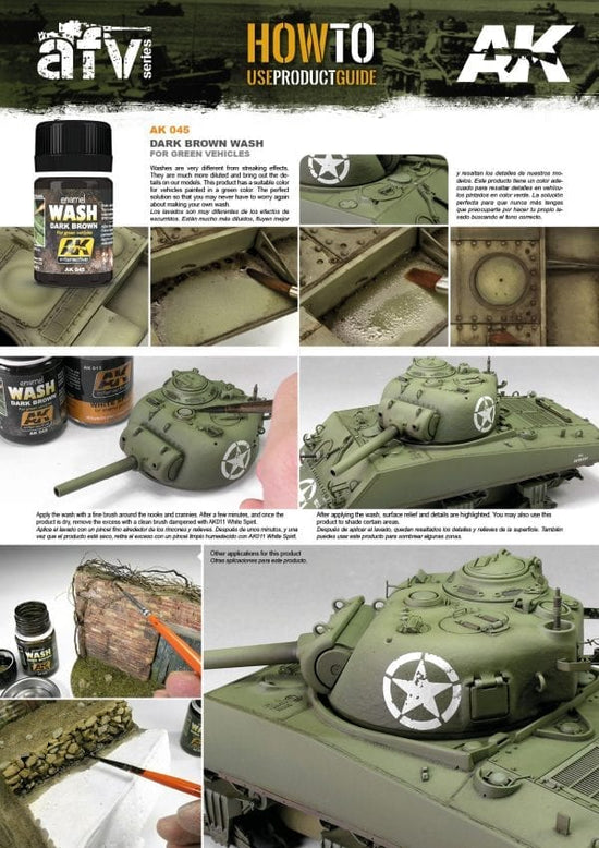 Dark Brown Wash For Green Vehicles 35ml Bottle