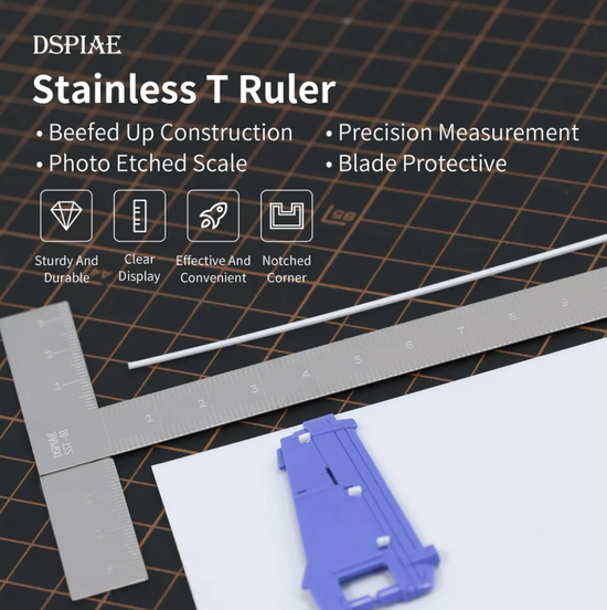 DSPIAE SST-01 Stainless Steel T Ruler