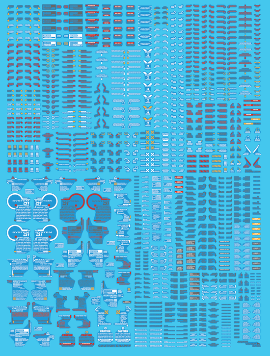 CAUTION 3-Kinds Collection (Water Decal)