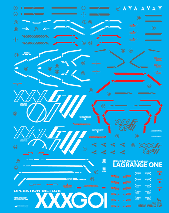 High Resolution HIRM Wing Gundam EW (Holo) (Water Decal)