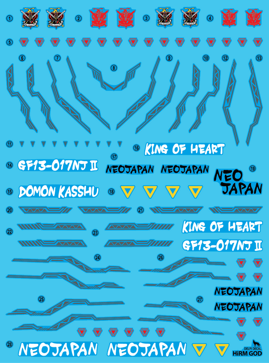 High Resolution HIRM God Gundam (Holo) (Water Decal)