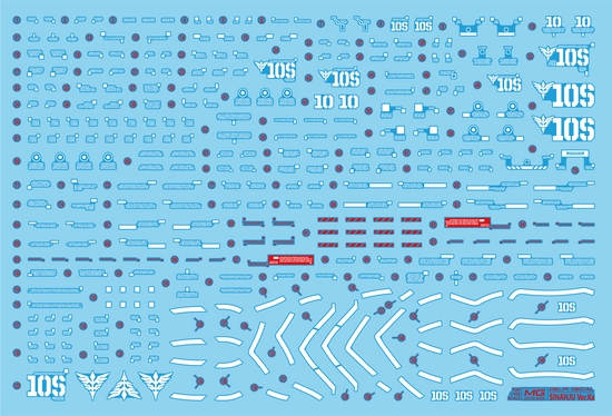 MG Sinanju White Ver.Ka (Multiple Options) (Water Decal)