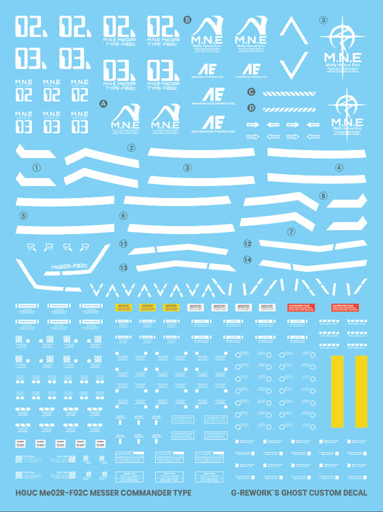 G-REWORK - [HG] Me02R-F02c Messer Commander Type (Water Decal)