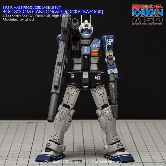 G-REWORK - [HG] RGC-08S GM Cannon (Rocket Bazooka Type) (Water Decal)