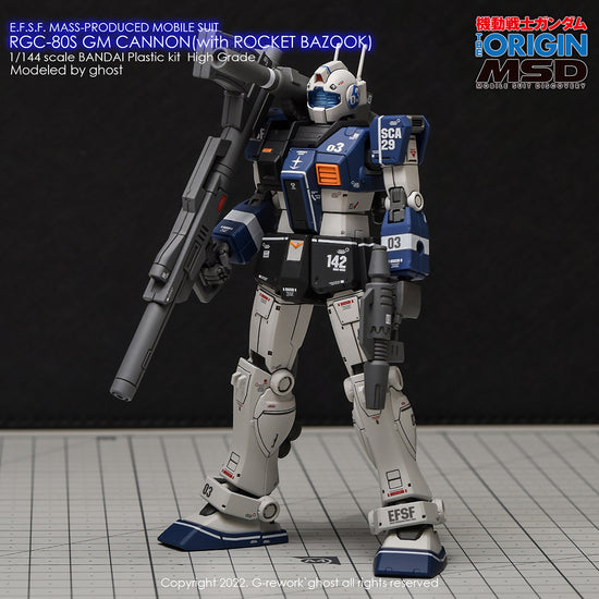 G-REWORK - [HG] RGC-08S GM Cannon (Rocket Bazooka Type) (Water Decal)