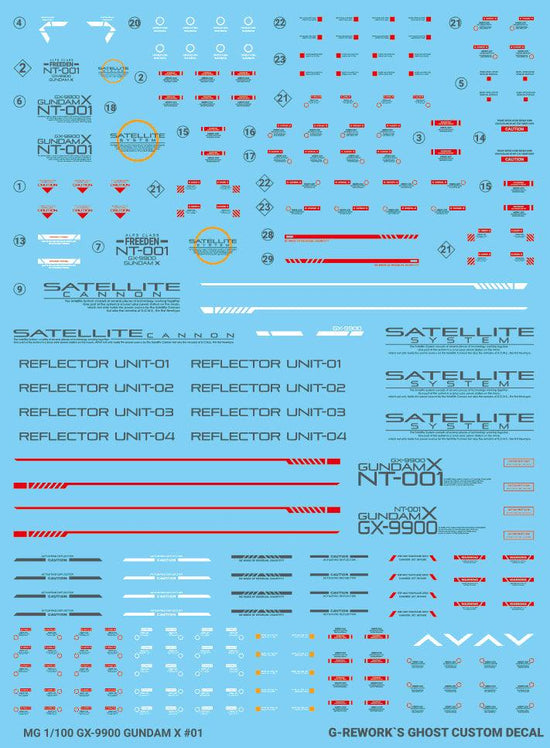G-REWORK - [MG] Gundam X (Water Decal)