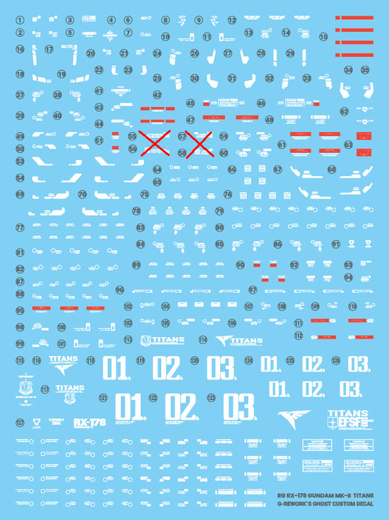 G-REWORK - [RG] RX-178 MK-II Gundam [TITANS] (Water Decal)