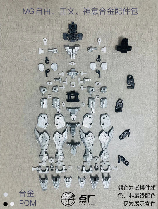 Dot Studio MG 1/100 Freedom Gundam 2.0/Justice/Providence Frame Replacement Metal Parts