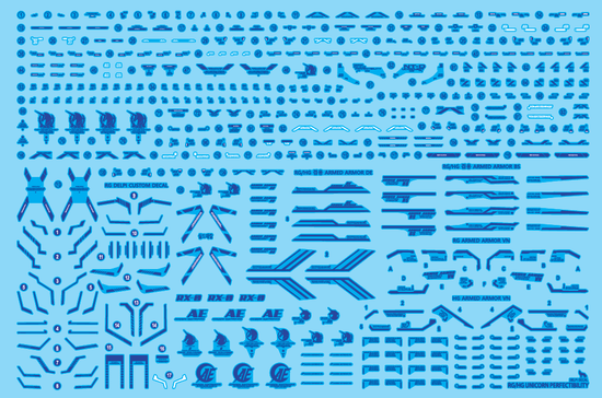 RG/HG Unicorn Perfectibility (Holo) (Water Decal) (Multiple Options)
