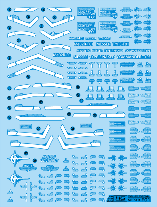 HG Messer F01 (Water Decal)