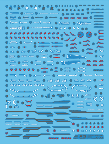 RG God Gundam (Water Decal) (Multiple Options)
