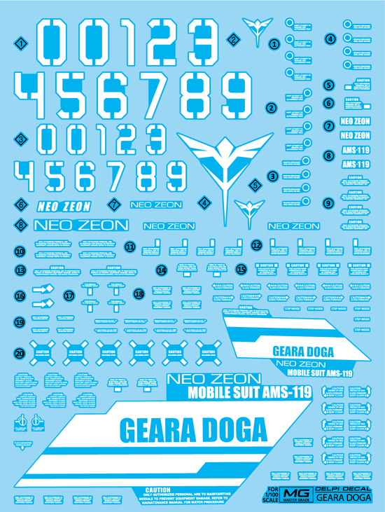 MG Geara Doga (Water Decal)