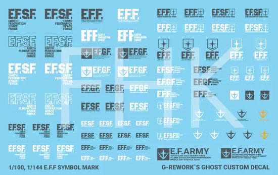 G-REWORK - [MG][HG] E.F.S.F Emblem Set (Symbol Mark) (Water Decal)
