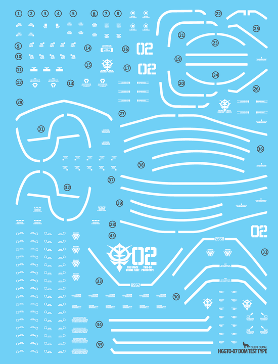 HG The Origin 07 Dom Test Type (Holo) (Water Decal)
