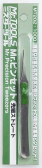 Mr.Hobby MT202 Mr. Precision Tweezers Thin Tip Straight
