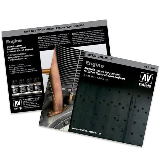 32ml Bottle Aircraft Engine Metal Color Paint Set (4 Colors)